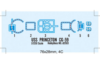 Сборная модель Корабль USS Princeton CG-59