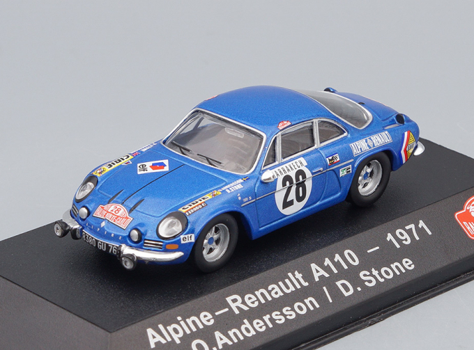 ALPINE RENAULT A110 #26 O.Andersson/D.Stone Winner Rally Monte Carlo 1971
