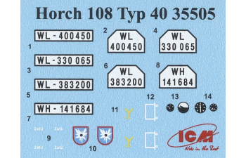 Сборная модель Внедорожные автомобили Вермахта (Kfz.1, Horch 108 Typ 40, L1500A)