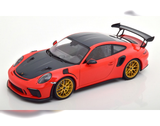 PORSCHE 911 (991 II) GT3 RS Weissach Package (2019), orange/carbon-grau