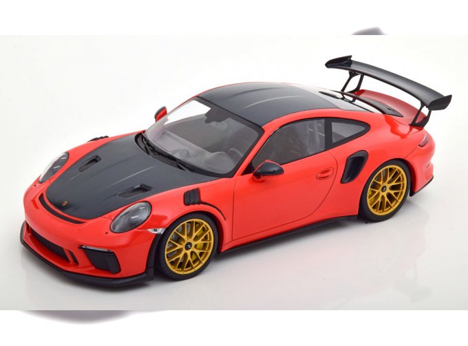 PORSCHE 911 (991 II) GT3 RS Weissach Package (2019), orange/carbon-grau