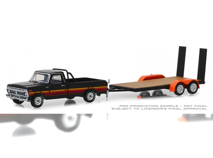 FORD F-100 and Free Wheeling Stripes & Flatbed Trailer 1977