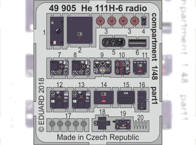 Фототравление для He 111H-6 radio compartment