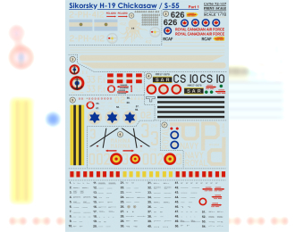 Декаль Sikorsky H-19 Part 1