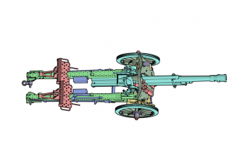 Сборная модель le.F.H.18 105-мм немецкая лёгкая гаубица времён Второй мировой войны.