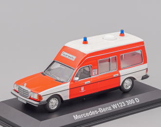 MERCEDES-BENZ W123 300 D Ambulance Hamburg, red / white