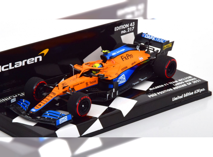 MCLAREN F1 MCL35M Pole Position GP Russia, Norris (2021)