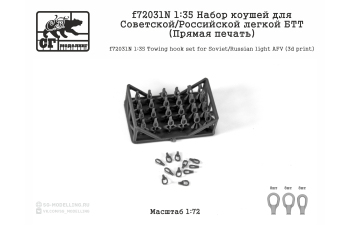 Набор коушей для советских / российских лёгкой БТТ. 3 ТИПА (3D ПЕЧАТЬ)