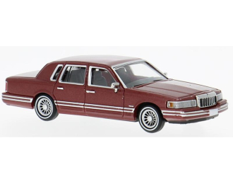 LINCOLN Town Car (1991), dark red