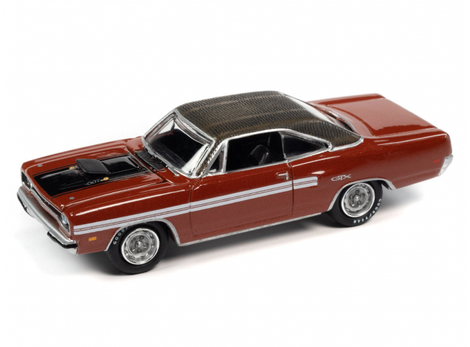 PLYMOUTH GTX (1970), Burnt Orange / Gator Grain Chocolate Brown Roof/ Dual Side Stripes (оранжевый с коричневым)