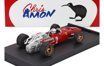 FERRARI F1 312 №2 Italy Gp (1967) Chris Amon - With Driver Figure, Red