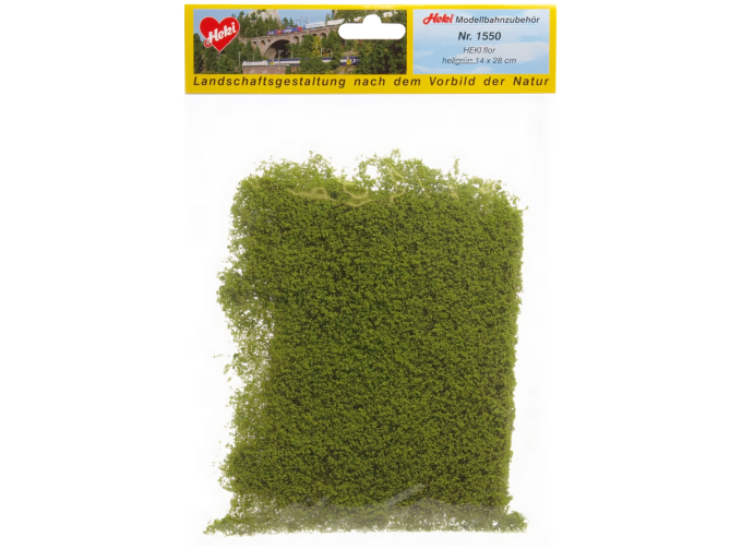 Материалы для диорам Травяное покрытие (рулон, лист) светло-зеленое 28x14 см