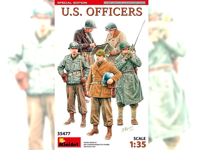 Сборная модель фигурки офицеров США / Usa Officers Military Figures