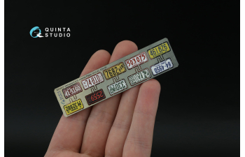 3D Декаль Автомобильные номера США, средний запад, 1910-1940 (для всех моделей) (на метал. основании)