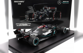 MERCEDES GP F1 W11 Eq Performance Team Amg Petronas Motorsport №44 World Champion Winner Silverstone British Gp (with Flat Tire) (2020) Lewis Hamilton - Con Vetrina - With Showcase, Black Green