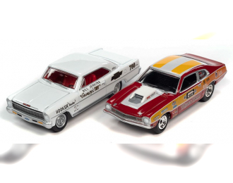 FORD Maverick Dyno Don Nicholson (1970), Red/Orange/White, CHEVROLET Nova Bill Jenkins (1966), white