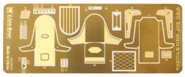 Фототравление Сиденья и пряжки привязных ремней для британских самолетов