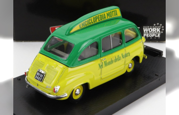 FIAT 600 MULTIPLA - ENCICLOPEDIA MOTTA (1956), YELLOW GREEN