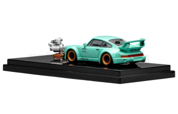 PORSCHE 911 964 RWB Rauh Welt With Engine (1994), green