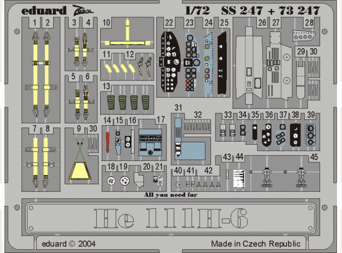 Цветное фототравление для He 111H-6