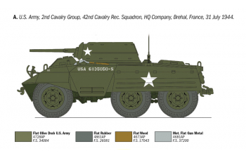 Сборная модель бронеавтомобиль M8 Greyhound 1945