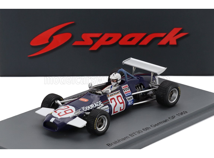 BRABHAM F1 Bt30 №29 German Gp (1969) Richard Attwood, Blue