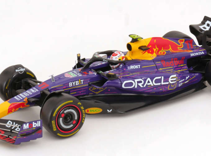 RED BULL F1 Rb19 Team Oracle Red Bull Racing №11 3rd Las Vegas Usa Gp (2023) Sergio Perez, Purple Yellow Red