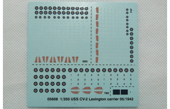 Сборная модель Американский авианосец USS Lexington CV-2 (1942г.)