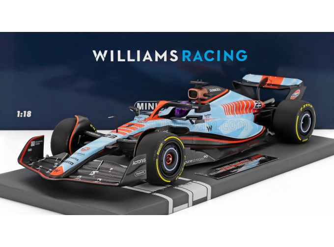 WILLIAMS F1 Fw45 Team Williams Racing Gulf №23 Singapore Gp (2023) Alexander Albon, Light Blue
