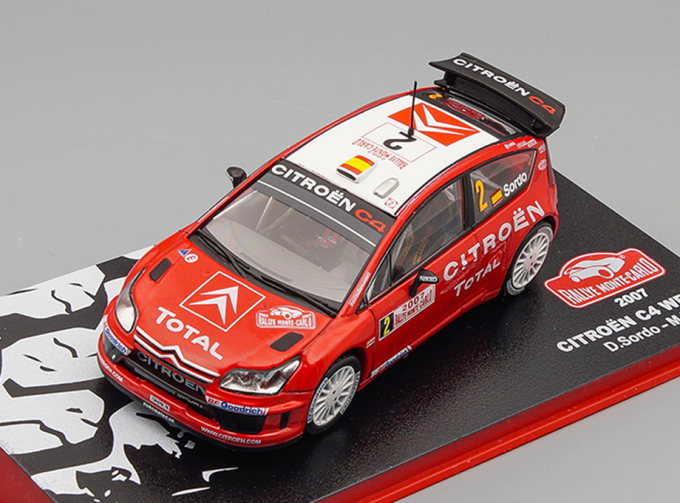 CITROEN C4 WRC #2 D.Sordo - M.Marti, Rally Monte-Carlo (2007), red / white