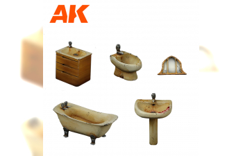 BATHROOM SET WARGAME (RESIN 30-35MM)