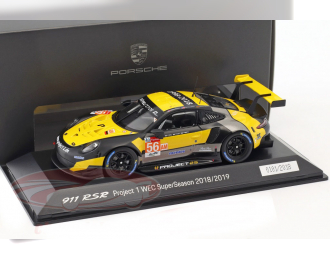 PORSCHE 911 (991) RSR #56 WEC SuperSeason 2018/2019 Project 1, yellow / black