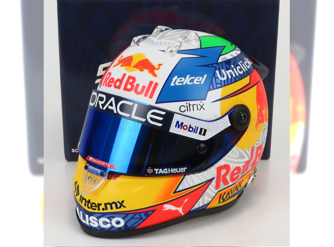 SCHUBERTH HELMET F1 Casco Helmet Rb18 Team Oracle Red Bull Racing N11 Season 2022 Sergio Perez, Yellow Grey