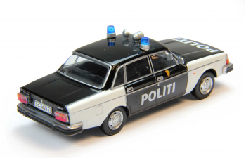 VOLVO 244 Полиция Норвегии, Полицейские Машины Мира 73, черно-белый