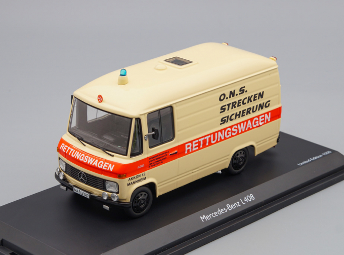 MERCEDES-BENZ L408 VAN RETTUGSWAGEN O.N.S., beige