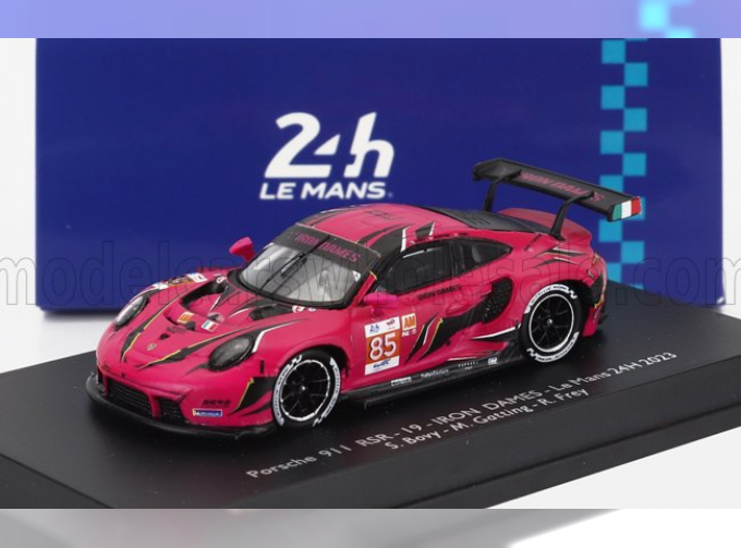 PORSCHE 911 991-2 Rsr-19 4.2l Team Iron Dames №85 24h Le Mans (2023) S.Bovy - R.Frey - M.Gatting, Fucsia