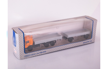 Камский грузовик 53212 с прицепом ГКБ-8350, оранжевый / серый