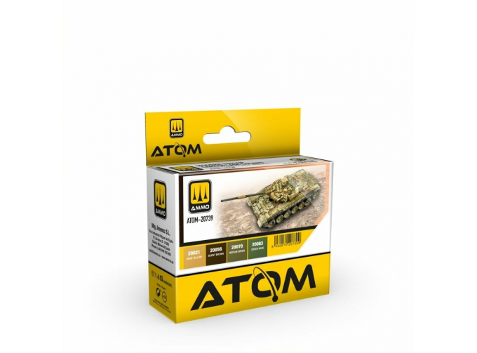 Набор акриловых красок ATOM Современные камуфляжные цвета Сирии / Modern Syria Camouflage Colors Set