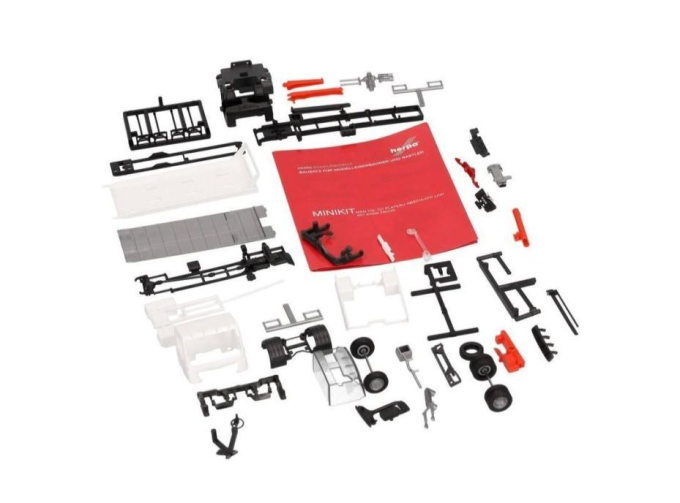 Сборная модель платформенный эвакуатор MAN TGL с краном