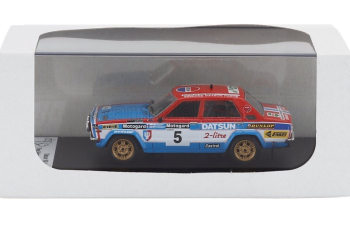 DATSUN 160j (night Version) N 5 Winner Rally New Zealand (1980) Timo Salonen - Seppo Harjanne, Light Blue Red