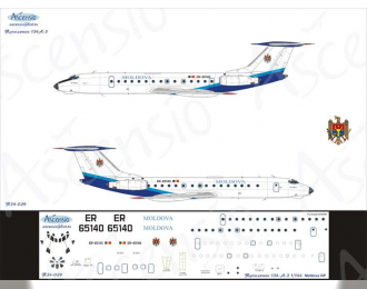 Декаль на самолет тушка-134А-3 (Moldova VIP)