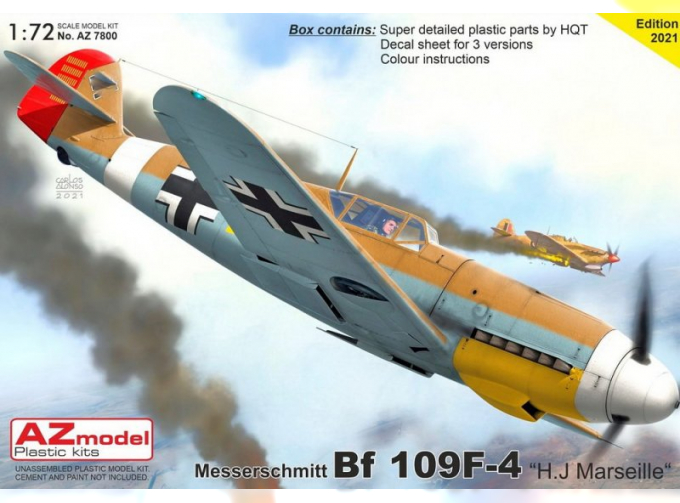 Сборная модель Bf 109F-4 H.J.Marseille