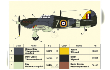 Сборная модель Английский истребитель "Си Харрикейн"