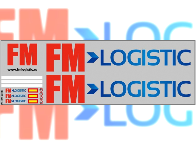 Декаль транспортная компиния FM-LOGISTIC Размер (100х290)