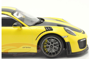 PORSCHE 911 (991 II) GT2 RS Weissach Paket (2018), racing yellow / silver magnesium rims