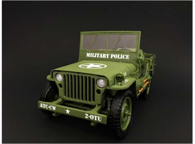 JEEP WILLYS US ARMY OPEN MILITARY POLICE (1944), MILITARY GREEN