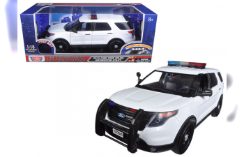 FORD Explorer Interceptor полиция с работающим звуком и светом (2015), белый