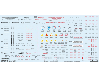 Декали для Bf 109G stencils
