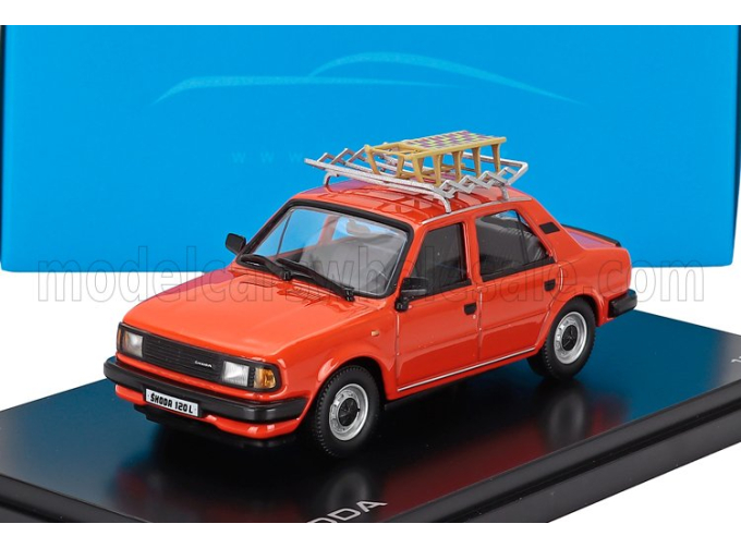 SKODA 120l (1984) With Snow Sledge - Con Slittino, Orange
