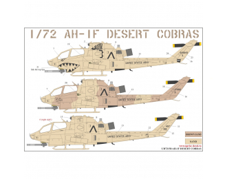 Декаль для AH-1F Desert Cobras